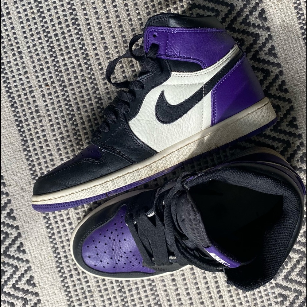 Wmns Air Jordan 1 Zoom Comfort 'Court Purple Patent' US Size 7.